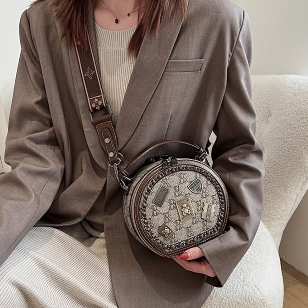 Mini circular handbag - Picture 5 of 14